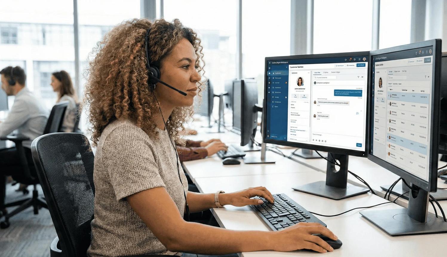 Illustrative customer communications workspace
